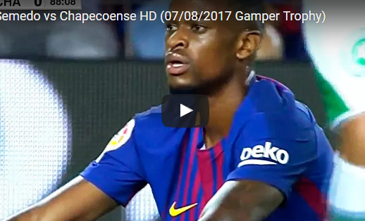 Ảnh bài viết Nelson Semedo trấn giữ hàng thủ Barca trước Chapecoense