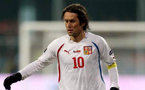 Ảnh bài viết Top 6 siêu phẩm của Rosicky trong màu áo tuyển CH Séc