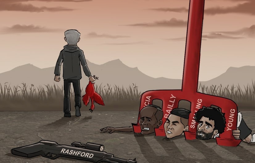 Ảnh bài viết Hí họa Salah, Mane bất lực trước đinh ba phòng ngự của Mourinho