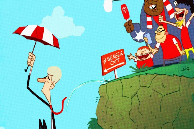 Ảnh bài viết Hí họa Wenger bị đánh tơi tả trước khi rời xa Arsenal