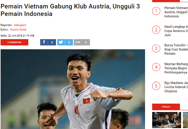 Ảnh bài viết Báo Indo: Văn Hậu sẽ dự Europa League, sắp vượt mặt 3 ngôi sao của Indonesia