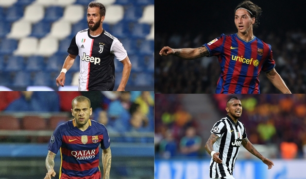 Ảnh bài viết Từ Ibrahimovic đến Dani Alves: 11 cầu thủ từng khoác áo Barca và Juve