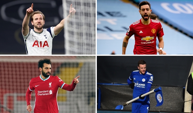 Ảnh bài viết 10 "cây săn bàn" hàng đầu tại Premier League 2020-21: Salah, Bruno ở đâu?
