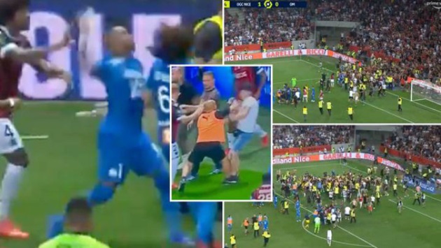 Ảnh bài viết Bạo loạn kinh hoàng: CĐV Nice tràn xuống sân đánh Payet và cầu thủ Marseille