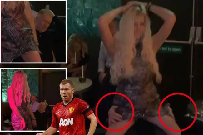 Ảnh bài viết Huyền thoại Man United vui đùa cùng chân dài bốc lửa