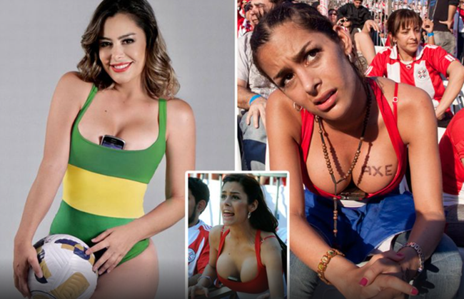 Ảnh bài viết Bom sex Larissa Riquelme cổ vũ tuyển Brazil 