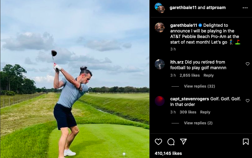 Ảnh bài viết Gareth Bale dự giải golf chuyên nghiệp