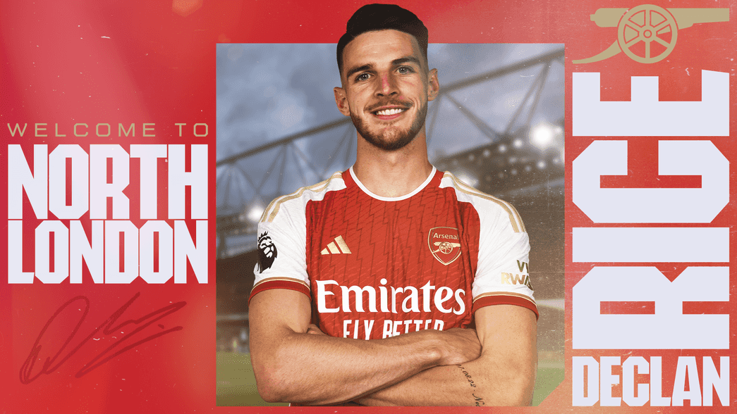 Ảnh bài viết Hình ảnh 'chất lừ' của Declan Rice ngày ra mắt Arsenal