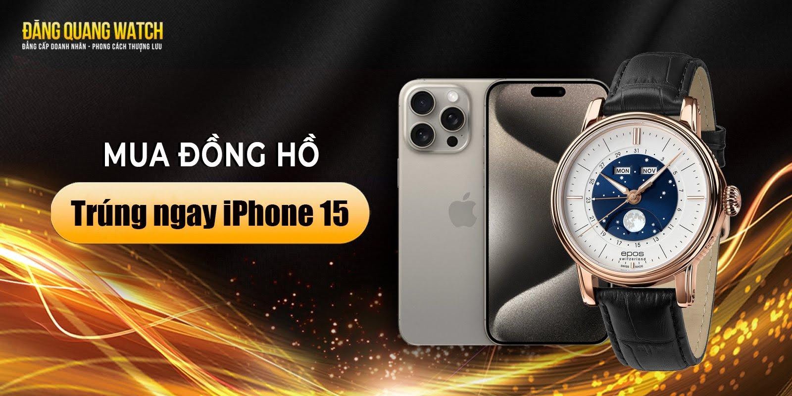 Ảnh bài viết Dành tặng iPhone cho khách hàng và giảm đến 40% khi mua đồng hồ tại Đăng Quang Watch