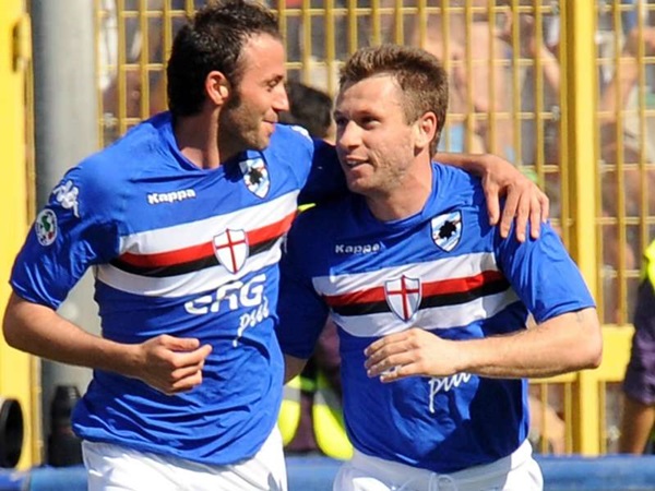 Bộ đôi Pazzini - Cassano đã từng cùng nhau tạo nên những ngày tháng huy hoàng nhất cho Sampdoria.