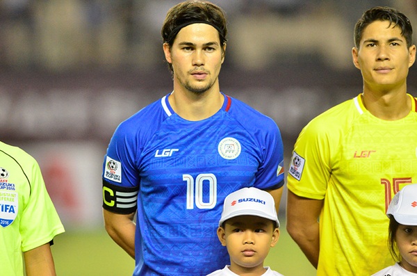 Đội trưởng Phil Younghusband là linh hồn của đội tuyển Philippines. Ảnh: AFF Cup.