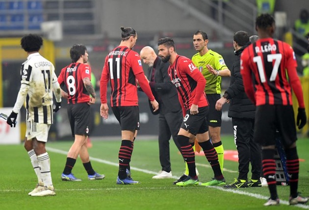 Ảnh bài viết Ibrahimovic rời sân sớm trong trận hòa của Milan và Juventus