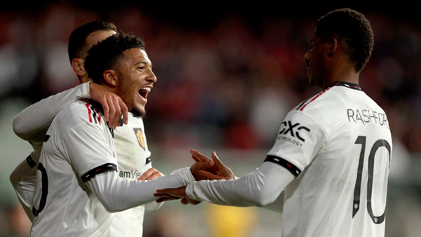 Sancho và Rashford chơi thăng hoa trong loạt trận giao hữu hè 2022 vừa qua. Ảnh: Reuters.