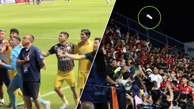 Ảnh bài viết Hỗn chiến ở Thai League, chủ tịch bị CĐV đối thủ ném đồ