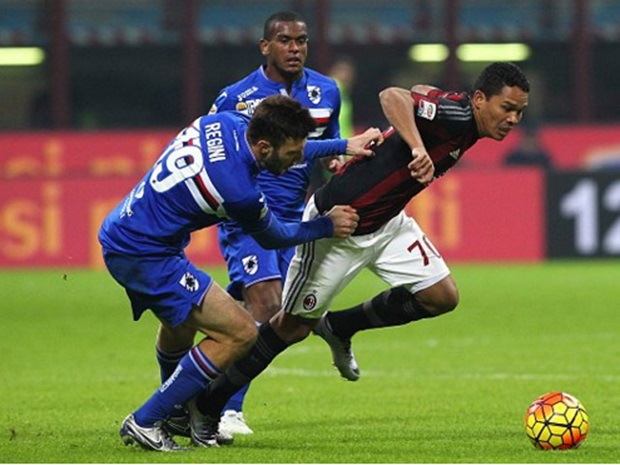 Bacca sắm vai người hùng cho Milan. Ảnh: Internet.