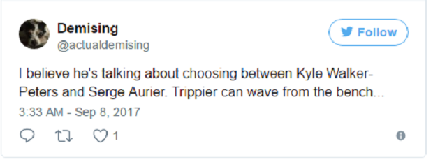 Tôi tin vào những quả tạt của Walker-Peters và Aurier, nhưng làm ơn để Trippier lên ghế dự bị.