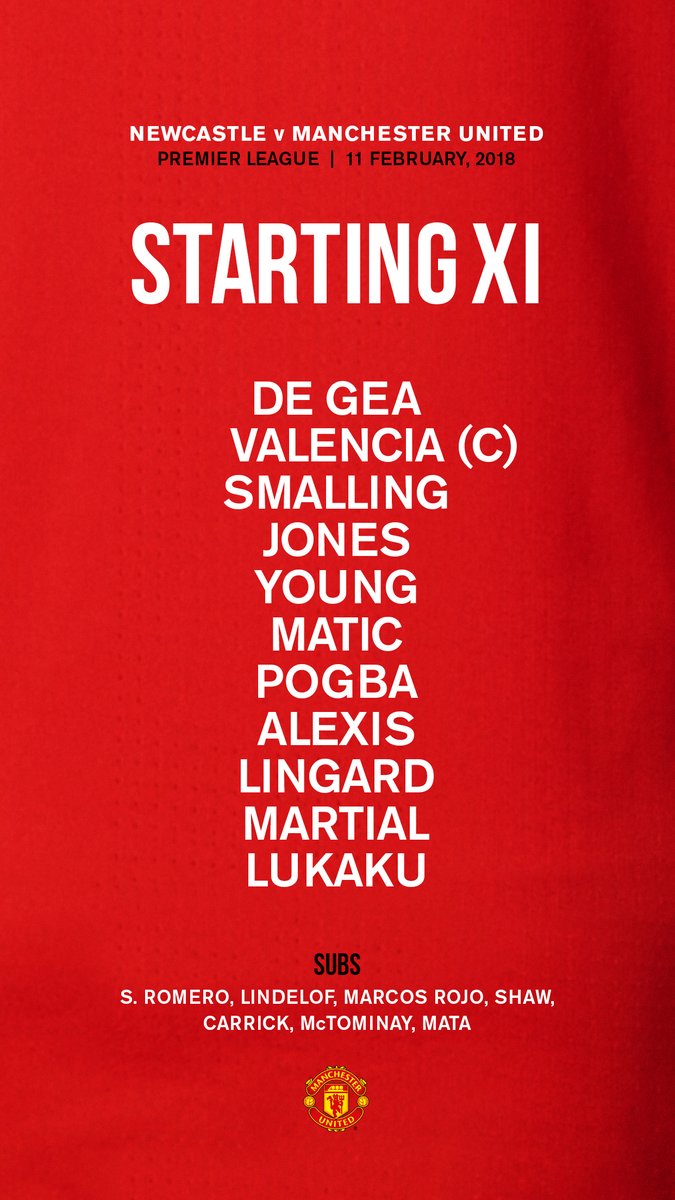 Đội hình xuất phát của Man Utd.