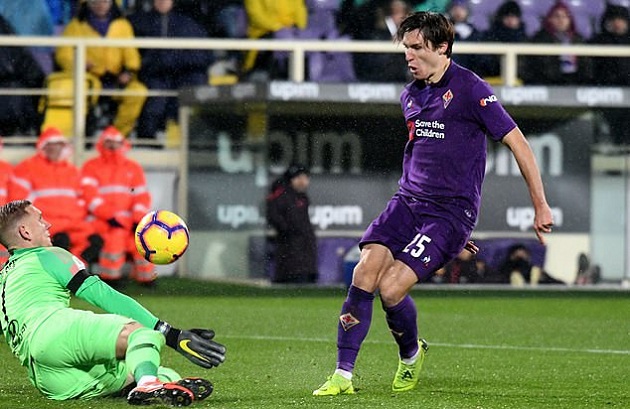 Phút 18, tiếp tục là Federico Chiesa với pha phá bẫy việt vị thông minh đã khiến đội khách phải vào lưới nhặt bóng lần thứ hai.