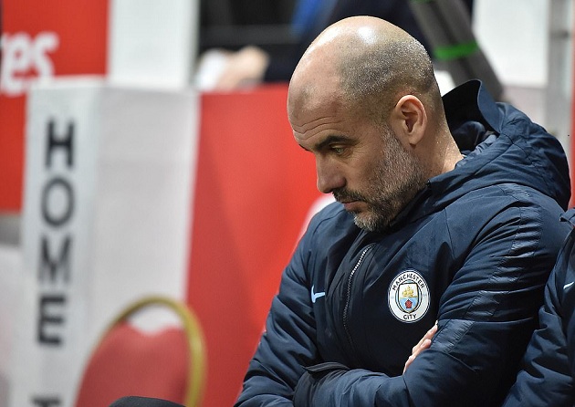 Thắng 4-1 nhưng Pep không mấy vui. Có lẽ ông đang lo nghĩ đến trận đấu ở Champions League sắp tới của Man City.