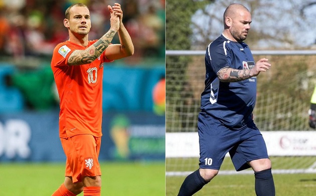 Sneijder lên cân khó tin sau khi giải nghệ.