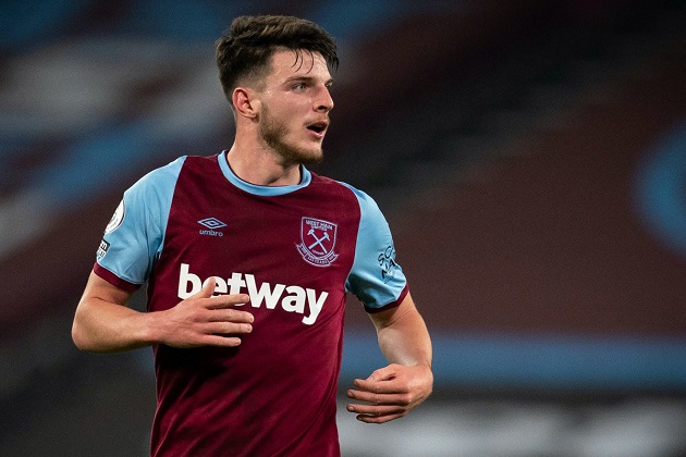 Ảnh bài viết Chuyên gia cảnh báo Pháo thủ có thể vụt mất Declan Rice