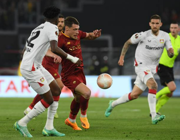 Dù là một hậu vệ nhưng Tapsoba lại có khả năng đi bóng khá ấn tượng. Sofascore cho biết anh có 3/3 lần qua người thành công trước các cầu thủ Roma.