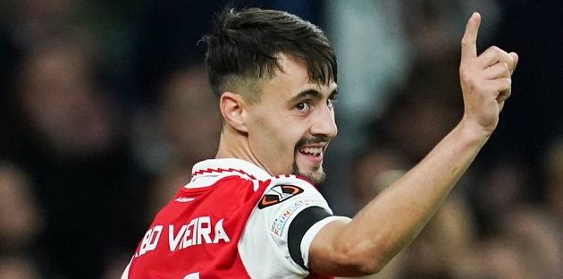 Fabio Vieira có thể sẽ chơi ở vị trí số 10, thay cho Martin Odegaard.