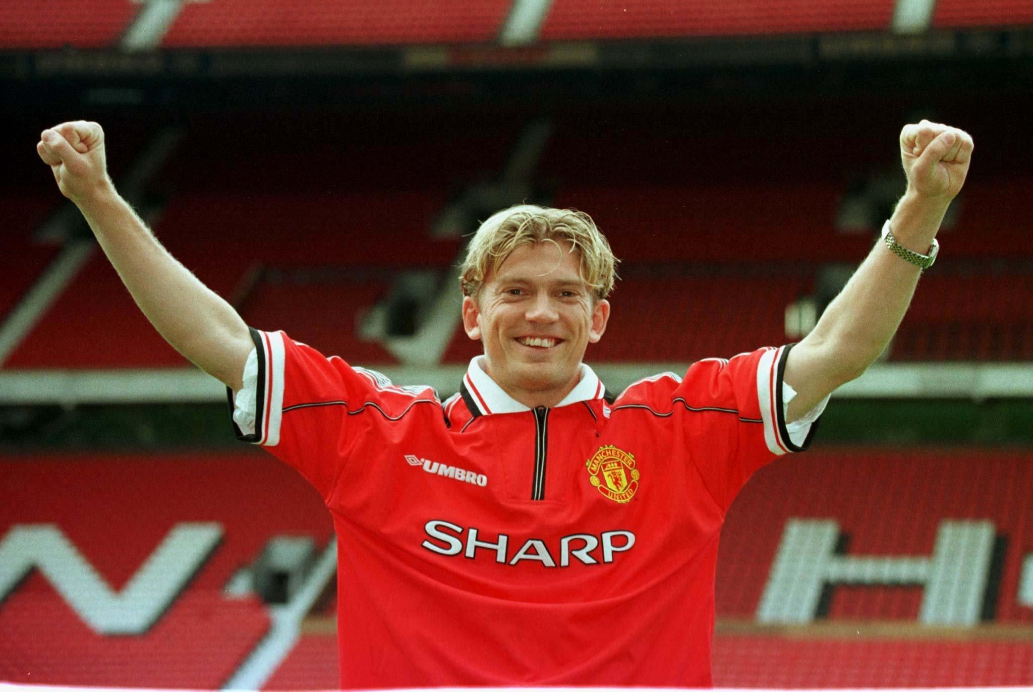 Blomqvist trong màu áo Man United.