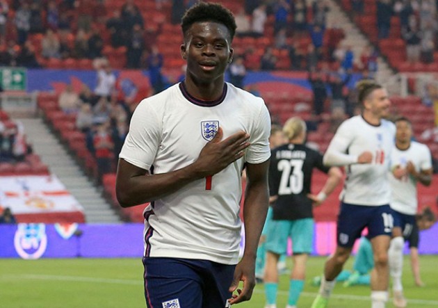 Bukayo Saka là cầu thủ thứ 33 ghi bàn cho tuyển Anh dưới thời HLV Gareth Southgate, nhiều nhất kể từ triều đại của Sir Alf Ramsey (39).