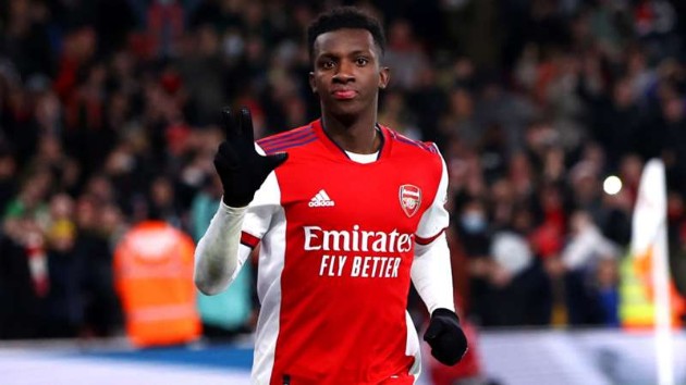 Nketiah vừa tỏa sáng giúp Pháo thủ lọt vào bán kết EFL Cup.