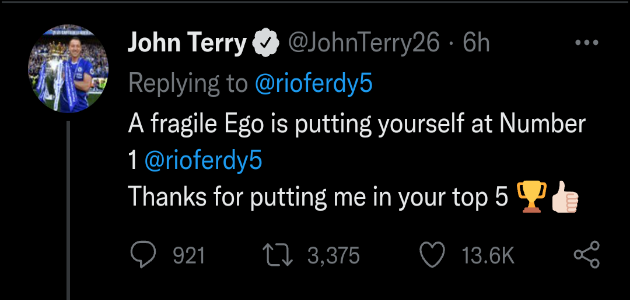 Terry đáp trả.