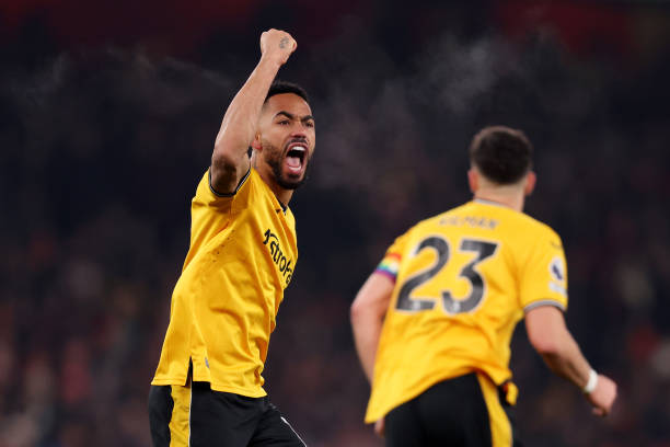 Sai lầm của hàng phòng ngự Arsenal đã tạo điều kiện cho Matheus Cunha rút ngắn tỷ số xuống còn 1-2, song, đây cũng là tất cả những gì Wolves làm được.