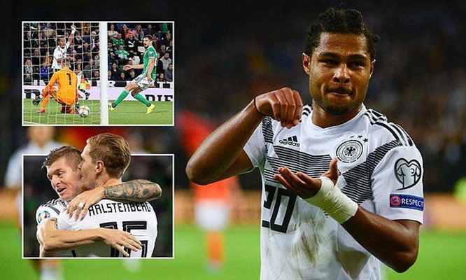 Serge Gnabry và Marcel Halstenberg giúp cựu vương thế giới ca khúc khải hoàn sau khi tiếng còi mãn cuộc vang lên.