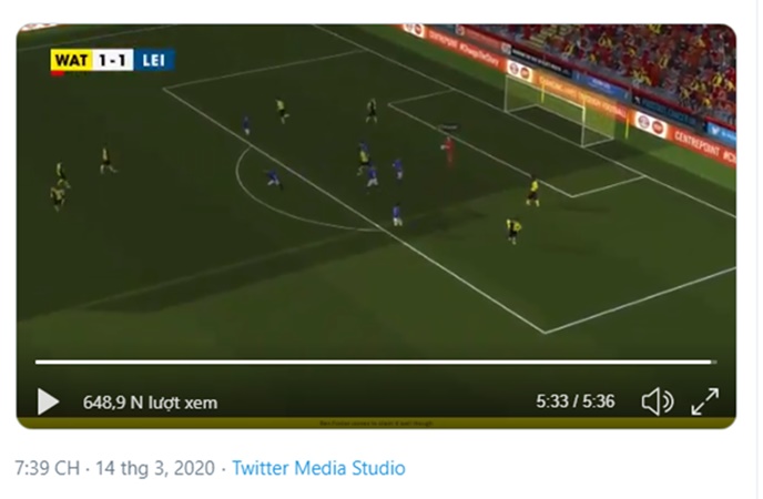 1-1 là kết quả chung cuộc. Leicester ghi bàn trước nhưng Watford kịp gỡ hòa vào giai đoạn cuối trận.