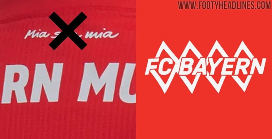 Theo Football Headlines, lần đầu tiên sau một thập kỷ, Bayern vào mùa tới sẽ trình làng một logo mới hoàn toàn so với quá khứ. Khẩu hiệu "mia san mia" được thay bằng logo "FC Bayern" với họa tiết hình ziczac đi kèm.