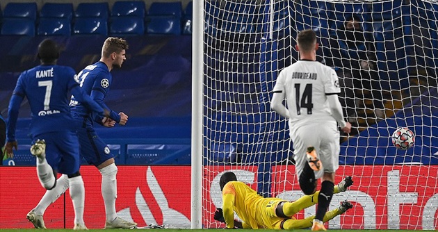 Trước Rennes, Werner được thực hiện 2 quả phạt đền.