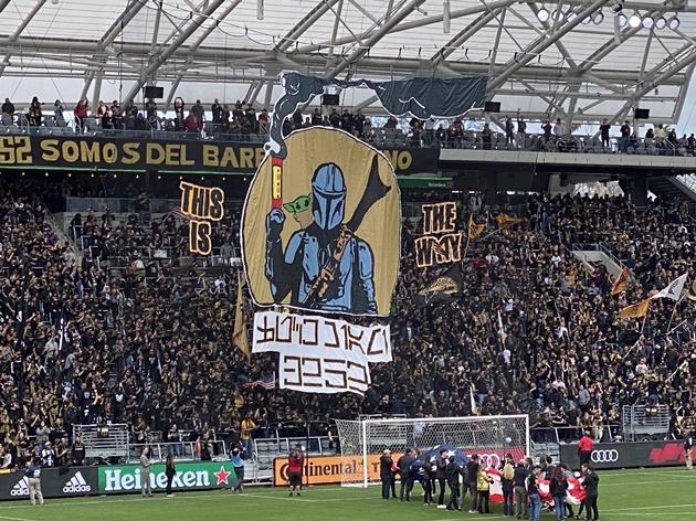 CĐV LAFC rất thích tạo nên hình ảnh đặc sắc trên khán đài. Đây là hình ảnh do họ tạo ra ở một màn chạm trán Inter Miami.