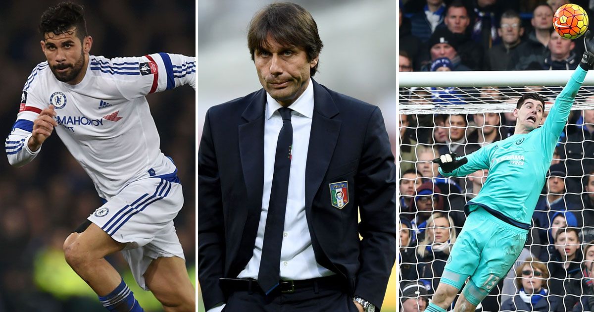 Antonio Conte gấp rút trói chân Diego Costa và Courtois.
