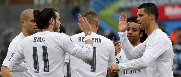 Ronaldo và Gareth Bale trong màu áo Real Madrid. Ảnh: Internet.