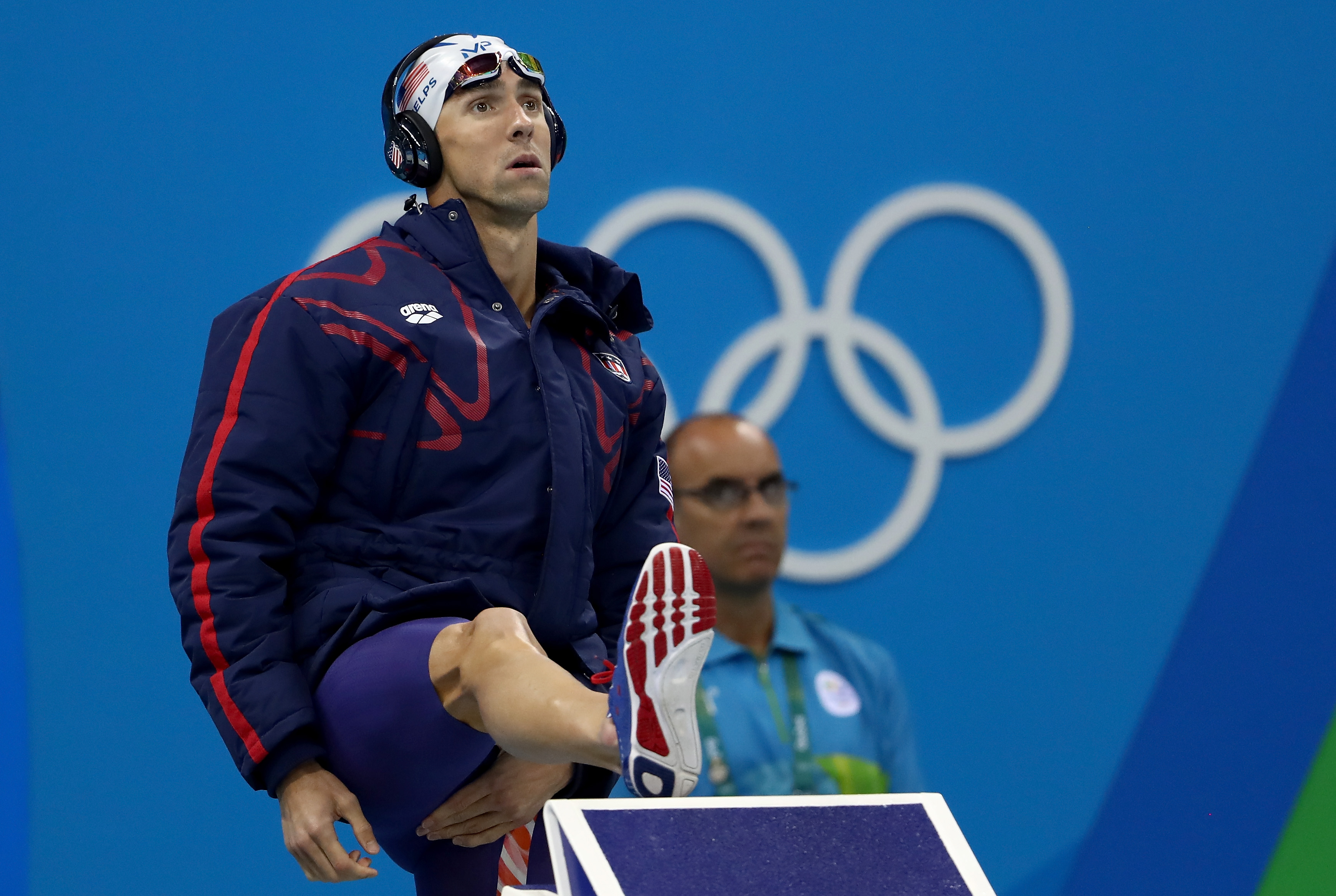 Vẻ mặt ngạo nghễ của huyền thoại người Mỹ trước giờ xuất phát. Ảnh: Internet.