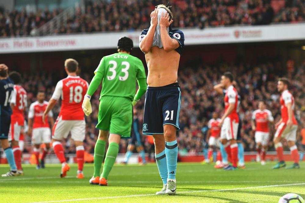 Với trận hòa này, Arsenal chấm dứt chuỗi sáu trận toàn thắng tại Premier League. Ảnh: Internet.
