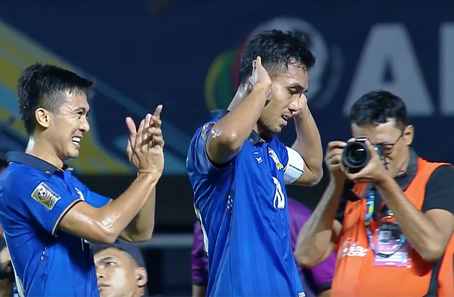 Dangda ghi bàn thắng mở tỷ số trận đấu. Ảnh: Affsuzukicup.