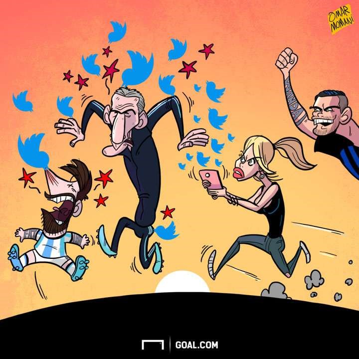 Vợ của Mauricio Icardi, chân dài Wanda Nara không ngần ngại sỉ vả Messi và HLV Edgardo Bauza trên mạng xã hội vì chồng mình liên tục bị tuyển quốc gia hắt hủi dù có phong độ cao.