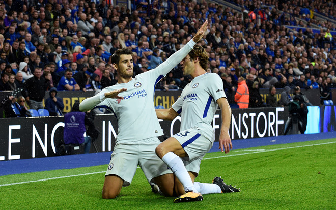 Rời Real, Morata lập tức tỏa sáng trong màu áo Chelsea. Ảnh: Reuters.