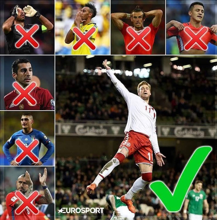 Eurosport đưa ra so sánh thú vị. Bendtner được dự World Cup, trong khi nhiều ngôi sao phải ở nhà.
