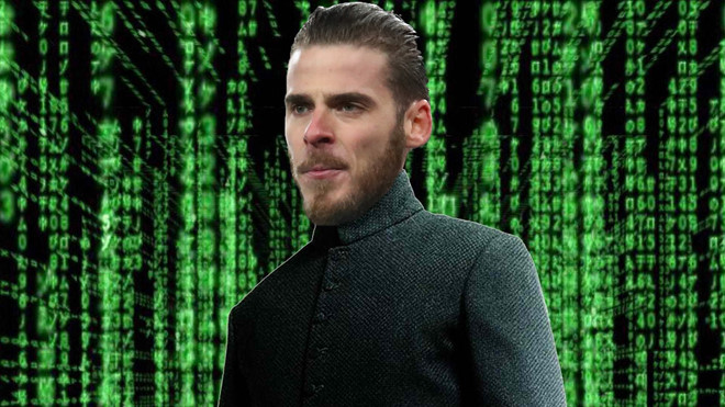 Thủ môn David de Gea được so sánh với diễn viên phim "Ma trận". Ảnh: Goal.