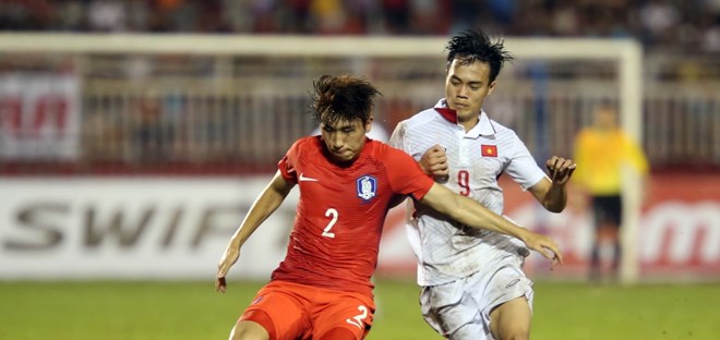 U23 Hàn Quốc và Việt Nam từng đối mặt ở vòng loại hồi tháng 7. Ảnh: AFC.