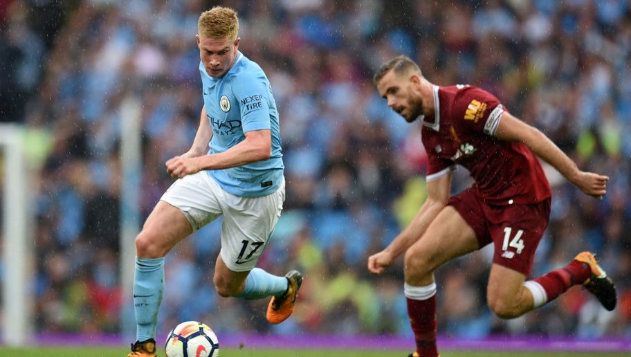 Jordan Henderson nhiều khả năng sẽ có nhiệm vụ hạn chế sự nguy hiểm của Kevin De Bruyne.