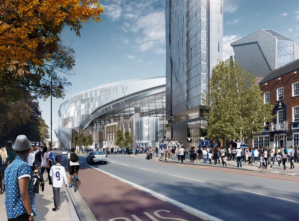 Quang cảnh sân vận động mới nhìn từ bên ngoài.