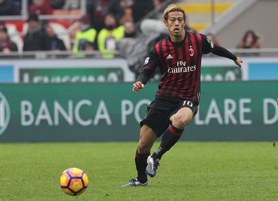 Keisuke Honda thời còn khoác áo AC Milan.